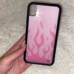 wildflower iphone xr pink flames case